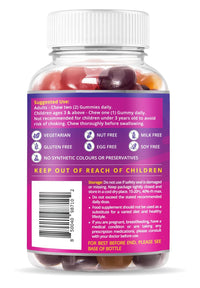 BeLive Probiotic Gummies - Probiotics with 5 Billion CFUs for Digestive Health, Men, Women & Kids - for Immune Support, Sugar Free & Vegan | 60 Ct – Blueberry, Strawberry & Orange (60 Count)
