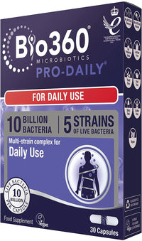 Natures Aid Bio360 Pro-Daily (10 Billion Bacteria) 30 Capsules (Pack of 5)