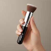 Lamora Foundation Brush Kabuki Flat Top - Perfect For Blending Liquid Make Up, Cream or Flawless Powder Cosmetics - Buffing, Stippling, Concealer - Premium Quality Synthetic Dense Bristles
