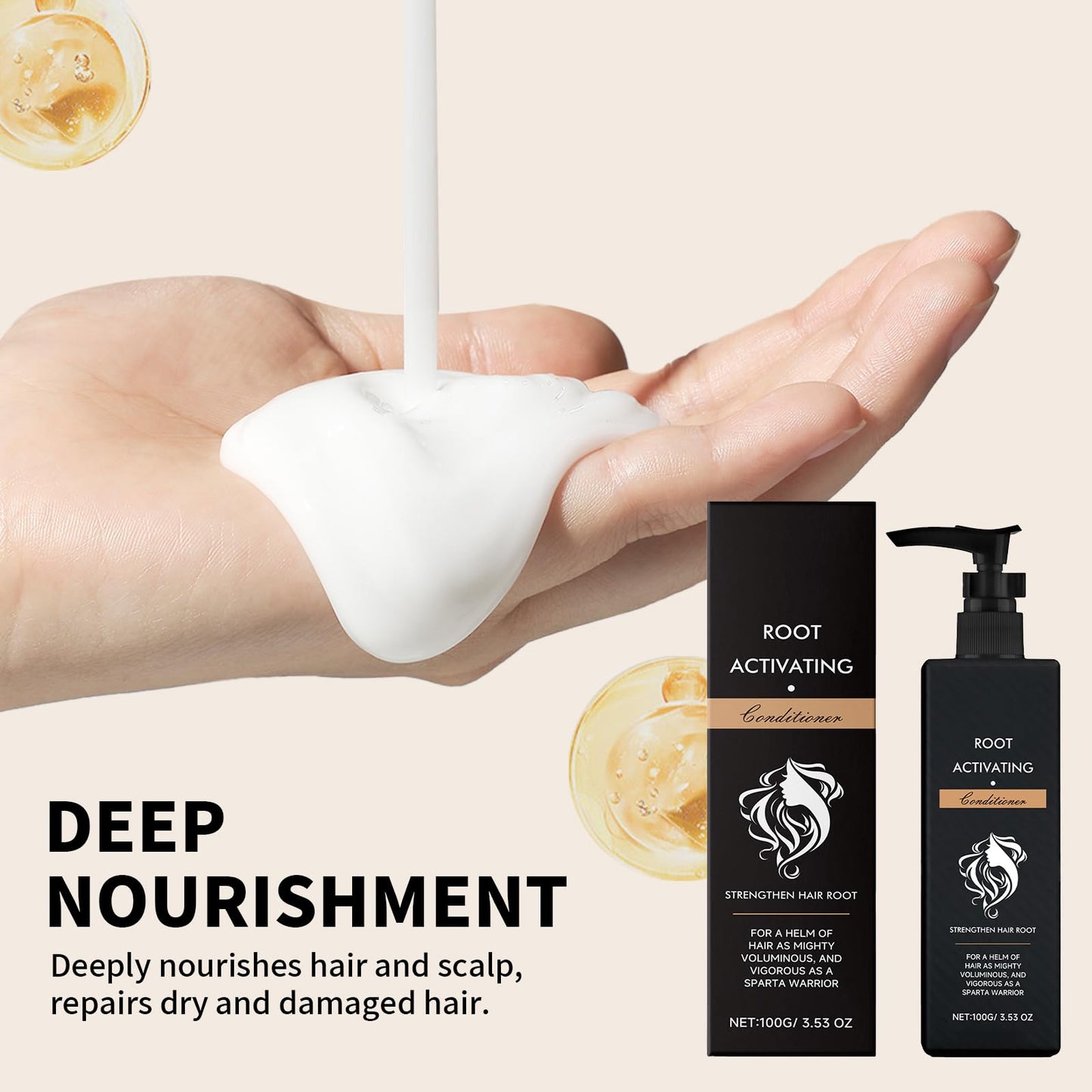 COWANIEE Spartan Root Activator Shampoo 100ml+ Conditioner for Men & Women 100g