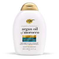 OGX Lightweight Repair with Argan Oil of Morocco Shampoo, Repairs Fine Hair, Cleanses and Repairs without Weighing It Down, Sulfate Free, 385ml