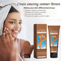 Bploar Self Tanning Cream Self Tanning Lotion Self Tanniers Cream Natural Sunless Self Tanning Cream with a Self Tanning Glove, for Face Body Legs and Arms (Wheat, 2 pcs)