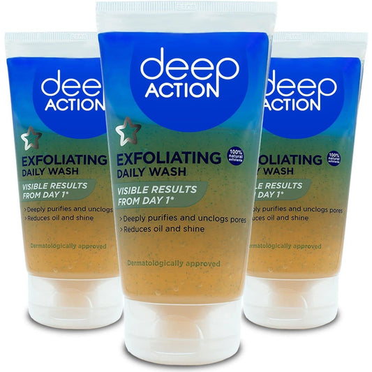 Generic Exfoliating Face Wash with Salicylic Acid (Pack of 3) - Visible Results from Day 1 | Purifies & Unclogs Pores, Reduces Oil & Shine | Cruelty Free & Dermatologically Approved