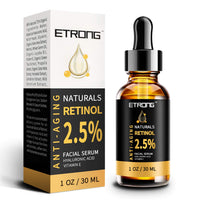 Retinol Serum,ETRONG High Strength Anti-aging Serum with 2.5% Retinol,Hyaluronic Acid and Vitamin E for Face Acne (30ml)