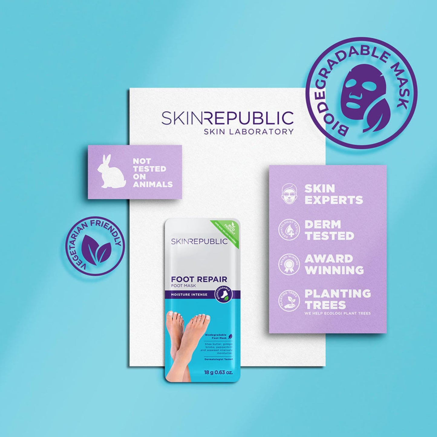 Skin Republic Foot Repair Mask | Intense Moisturization | Helps Soothe Rough, Dry Feet And Heels (Pack of 1)