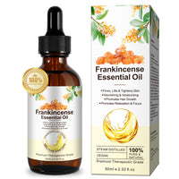 LEISGOTO Frankincense Oil for Skin, 100% Pure and Natural Organic Frankincense Oil for Self Care, Skin, Face, Hair, Relieving Discomfort, Calming, Massage & Relaxation | 60ml