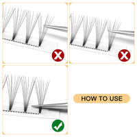 QUEWEL Premade Fan Volume Lash Extensions 8D 0.08D 10mm Russian Pre Made Fan Lashes | 3D-8D 0.07/0.10 C/D Curl 8-15mm | Long Lasting | Easy Application（8D 0.08D 10mm）