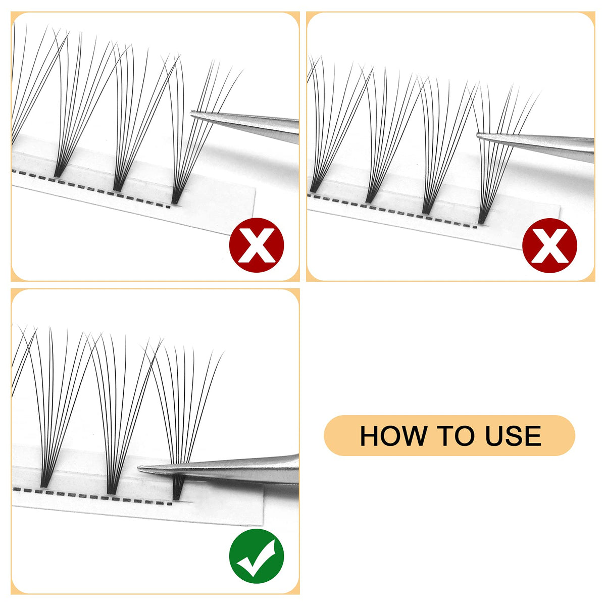 QUEWEL Premade Fan Volume Lash Extensions 8D 0.08D 14mm Russian Pre Made Fan Lashes | 3D-8D 0.07/0.10 C/D Curl 8-15mm | Long Lasting | Easy Application（8D 0.08D 14mm）