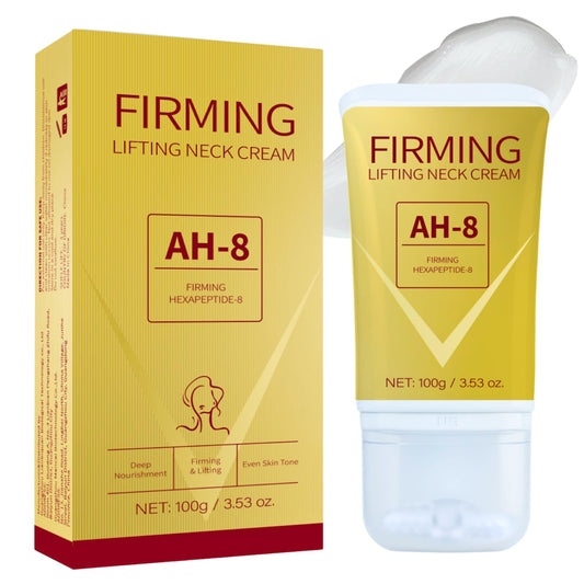 Trendyfave Ah-8 Firming Neck Cream, Ah-8 Neck Firming Cream With Roller, Tighten Sagging Skin, Reduce Wrinkles & Double Chin, Anti-Aging Neck Lotion, Non-Greasy Formula For neck & Face, 100g
