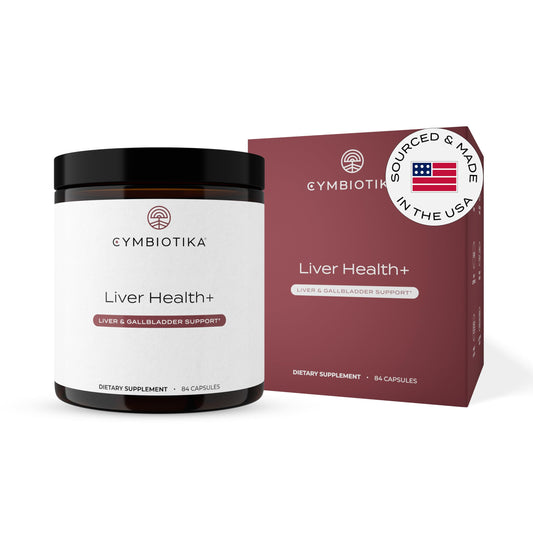 CYMBIOTIKA Liver Supplement with Vitamins & Herbs for Liver Support, Health, Cleanse and Repair, Helps Metabolism and Digestion, Gluten Free, Vegan, Plant Based, and Non GMO, 84 Capsules, 28 Servings