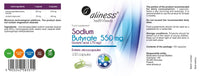Aliness Sodium Butyrate 100 Capsules 550mg - Gut Health Supplements with Microcapsule Technology - IBS Relief Supplement for Men & Women - (Butyric Acid)