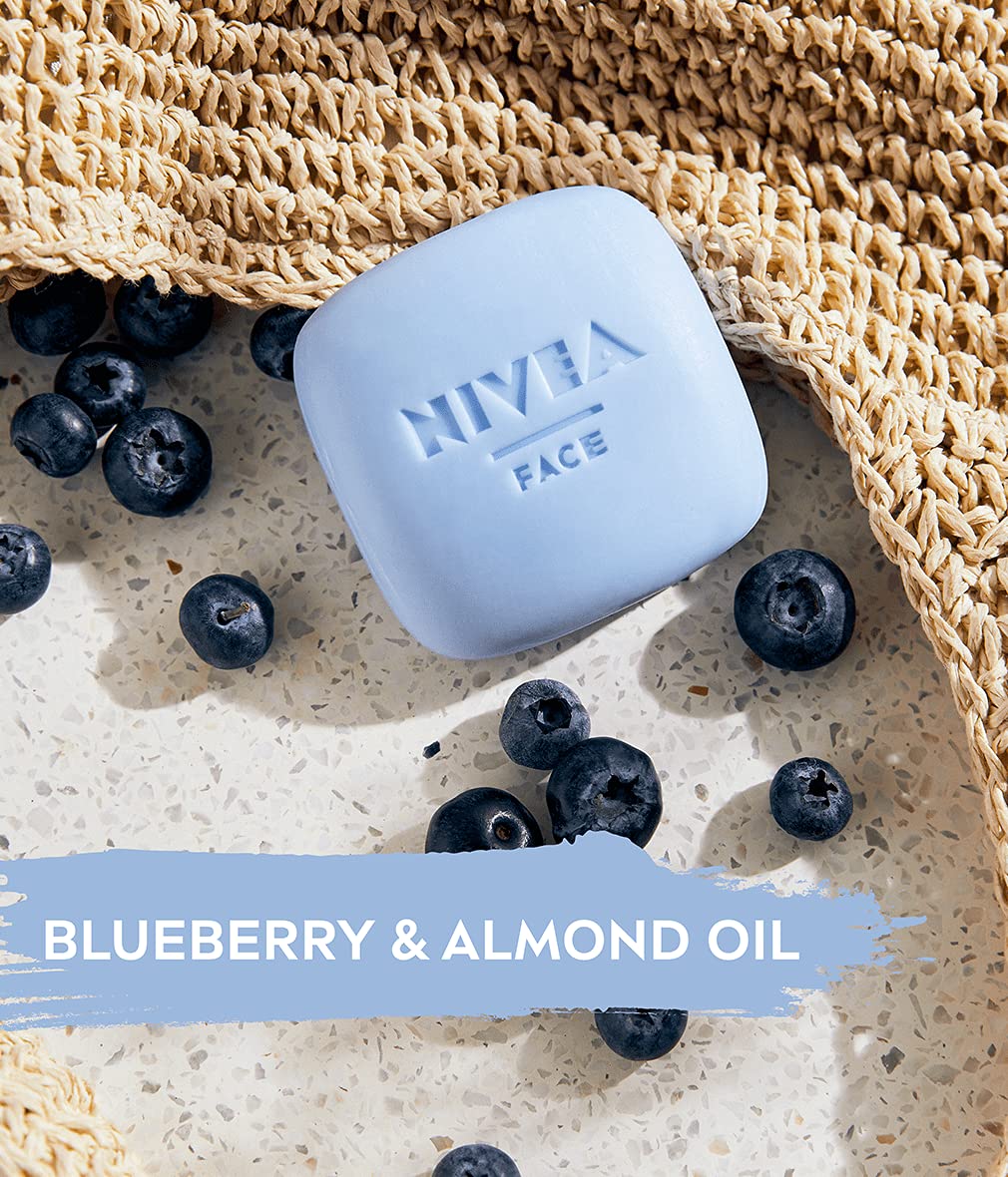 NIVEA MagicBAR Refreshing Almond Oil Face Cleansing Bar (75g), Vegan Face Cleanser, Plastic-Free Facial Cleansing Bar, Facial Cleanser with Recyclable Packaging