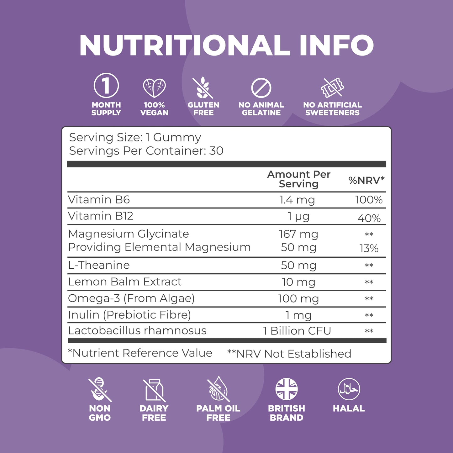 8 Hour Sleepwell Kids L Theanine Gummies – 50mg with Magnesium Glycinate & Prebiotics to Improve Kids Concentration & Focus | Sugar-Free, Vegan & Chewable | Ages 3+ | Berry Flavour | 1 Month Supply
