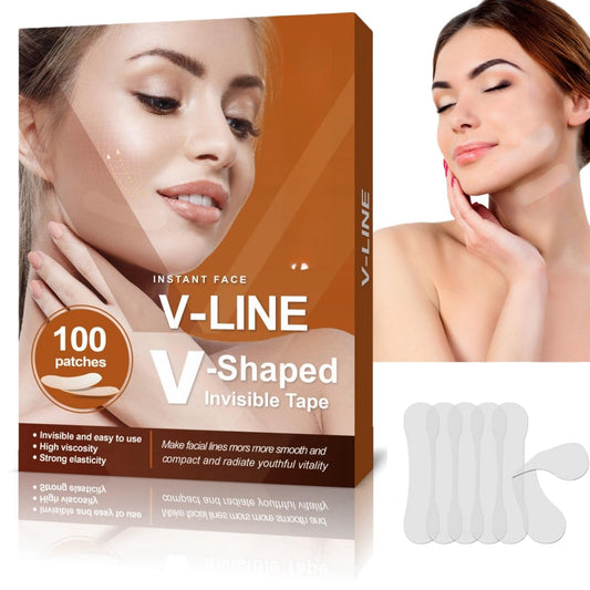 100PCS Face Lift Tape Invisible,Face Lift Tape,Face Tape,Anti Wrinkle Patches,Face Lift Stickers,Elasticity Tighten Lift Patches,Facial Wrinkle Patches,Face Tape for Wrinkles,Face Lifting Tape
