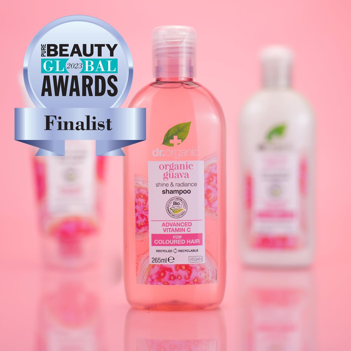 DR ORGANIC Dr Organic Guava Shampoo, Vitamin C, Coloured Hair, Mens, Womens, Natural, Vegan, Cruelty-Free, Paraben & SLS-Free, Organic, 265ml, Packaging may vary