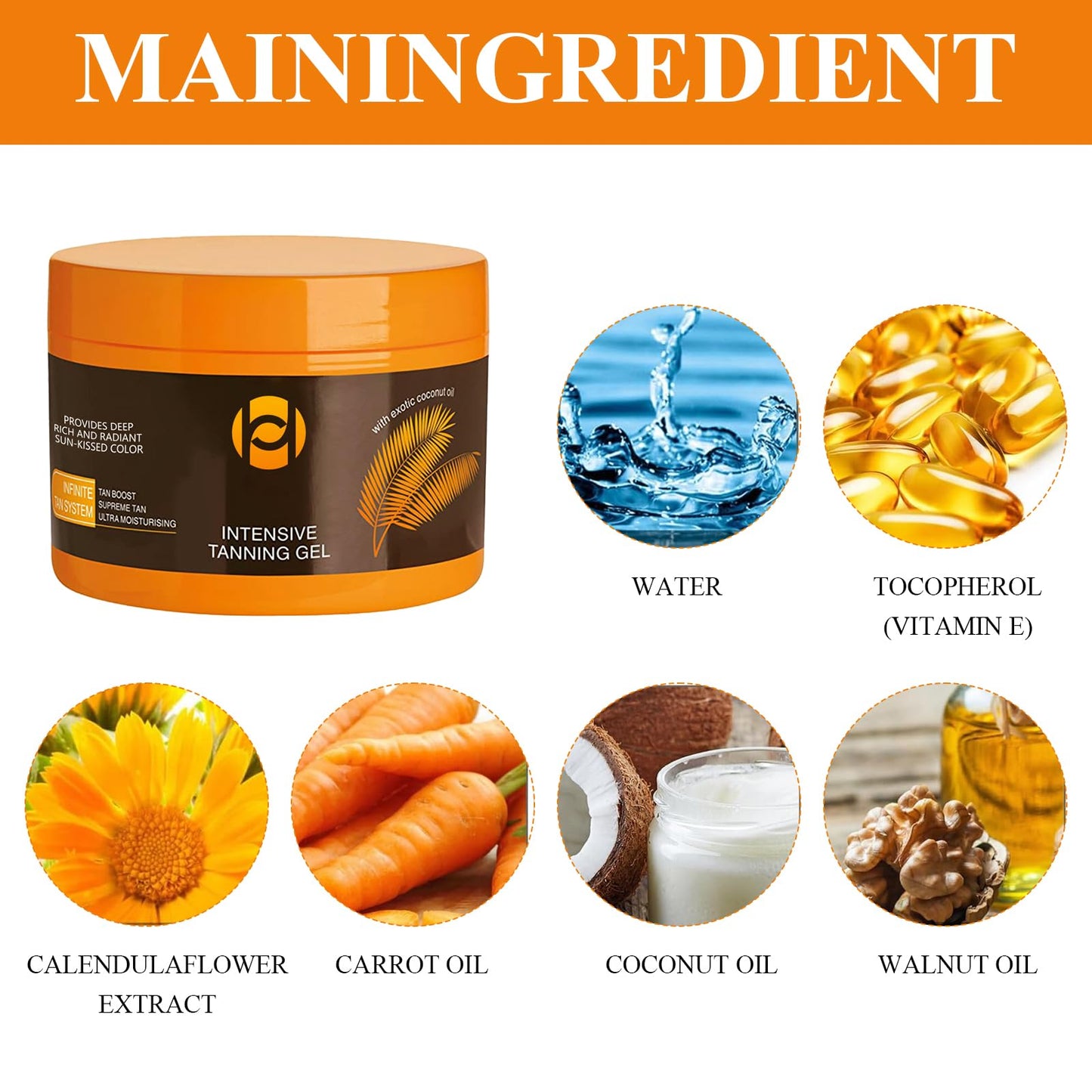 Katslyn Luxury Intensive Tanning Gel,150g Tanning Gel Intensive Tanning Gel Tanning Gel for Sunbathing with Applicator Stick Natural Tanning Accelerator Cream for Outdoor Sun Brown Tanning Cream(2pcs)