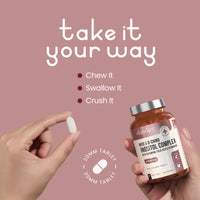 VitaBright Myo-Inositol D-Chiro-Inositol Tablets | 4000mg A Day | 120 Chewable Tablets | Contribute to Hormone Balance for Women | D Chiro & Myoinositol (Vitamin B8) with Chromium, B6 & Folic Acid