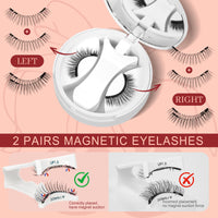 Higu clace Magnetic Eyelash kit, Reusable Magnetic Lashes Set with Clamp, Waterproof No Glue Lashes for All-Day Comfort & Easy to Use (Style MB)