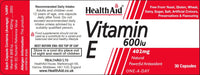 HealthAid Vitamin E 600iu - 30 Capsules