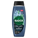 Radox Mineral Therapy Feel Energised 2-in-1 Shower Gel & Shampoo Men's Body Wash with marine minerals & eucalyptus for a cooling experience 450 ml
