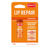 O'Keeffe's Lip Repair Lip Balm Unscented 4.2g & Lip Repair Overnight 7g (Twin Pack)