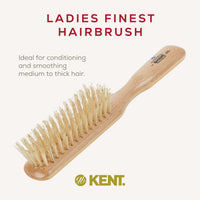 KENT Kent Narrow, White Bristle Brush - LS1 (PACK OF 1)