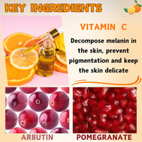 Vitamin C Face Cream, Vitamin C Cream with Arbutin & Pomegranate, Vitamin C Moisturiser for Face, Anti Aging Face Cream for Fine Lines & Wrinkle, Even Skin Tone, Face Moisturiser for Women & men, 120g