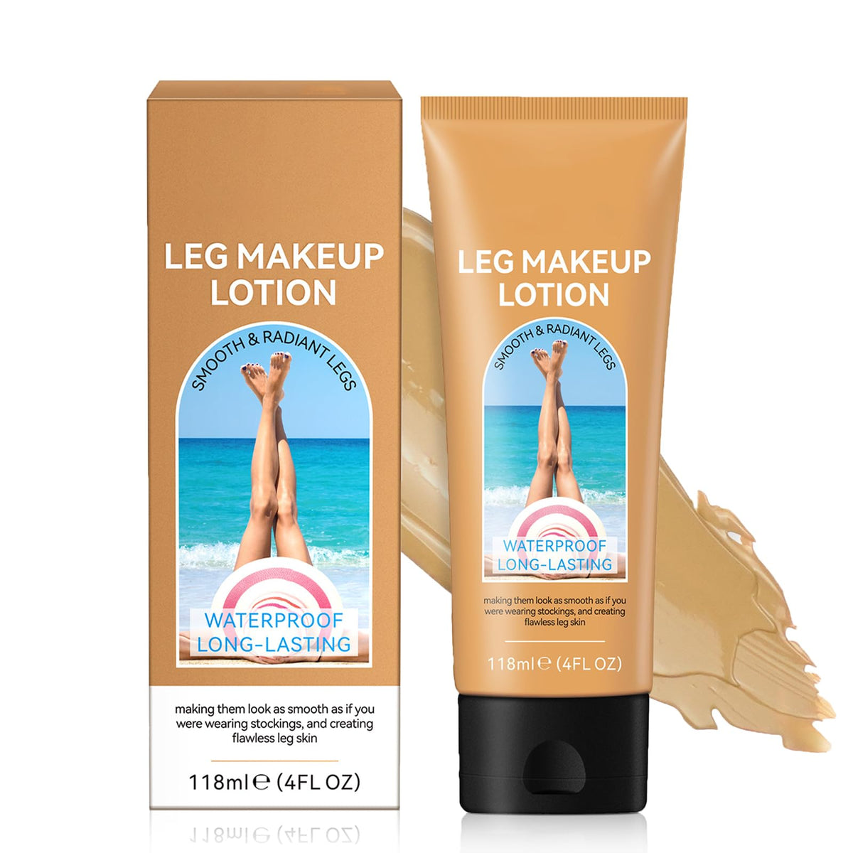 Petansy Waterproof Leg and Body Makeup, Long Lasting Skin Perfecting Body Foundation, No Transfer Vein Cover Up for Varicose Veins, Black Skin, Scars, Tattoos