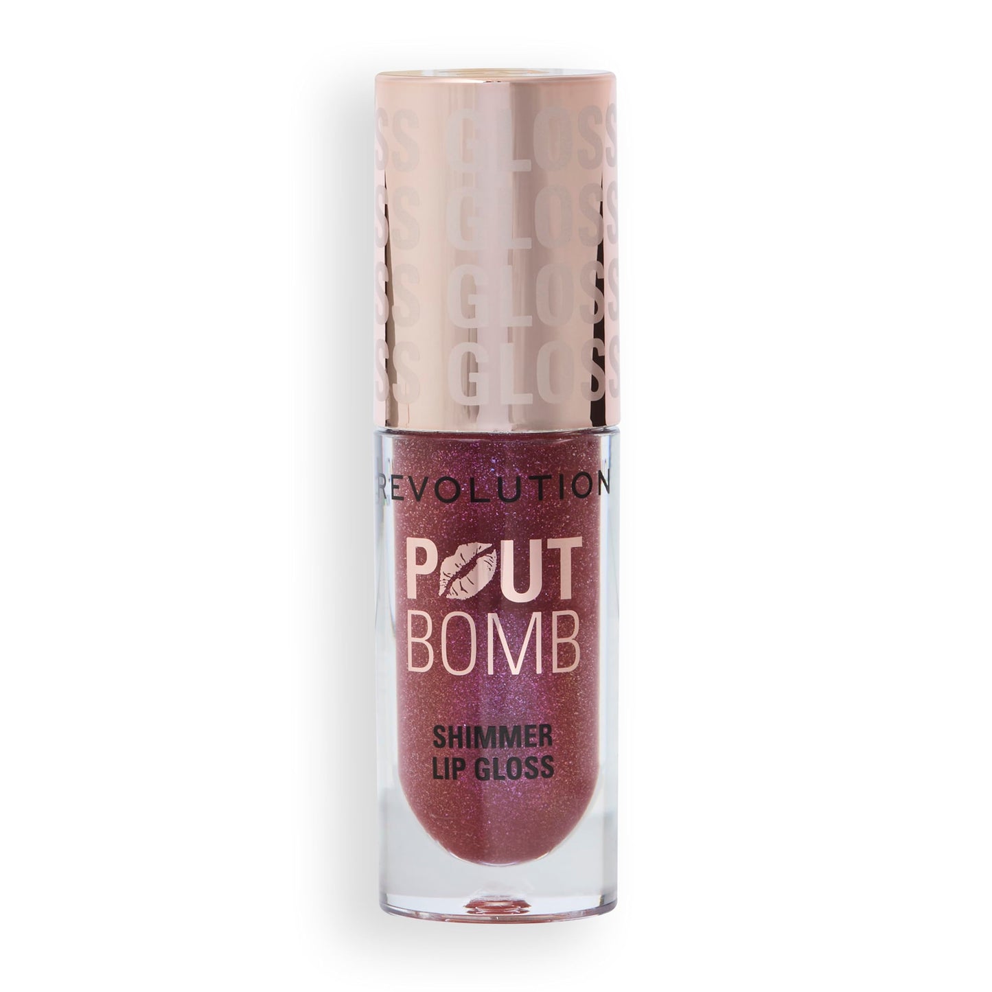 Revolution Beauty London Revolution, Pout Bomb Shimmer Gloss, High-Shine Lip Gloss & Shimmer for Glossy Lips with Hyaluronic Acid & Sweet Vanilla Scent, Berry Lustre, 4.5ml
