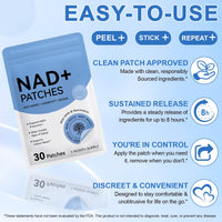 APCKFLEE NAD+ Patches for Women, NAD+ Patch for Anti-Aging and Wellness Support, Nicotinamide, Vitamin C, Premium 8-Hour Time-Release Formula, Vegan, 30 Count