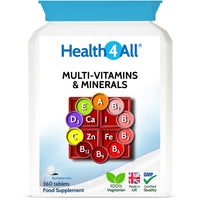 Health4All Multivitamins & Minerals One a Day 360 Easy to Swallow Tablets, 100% RDA