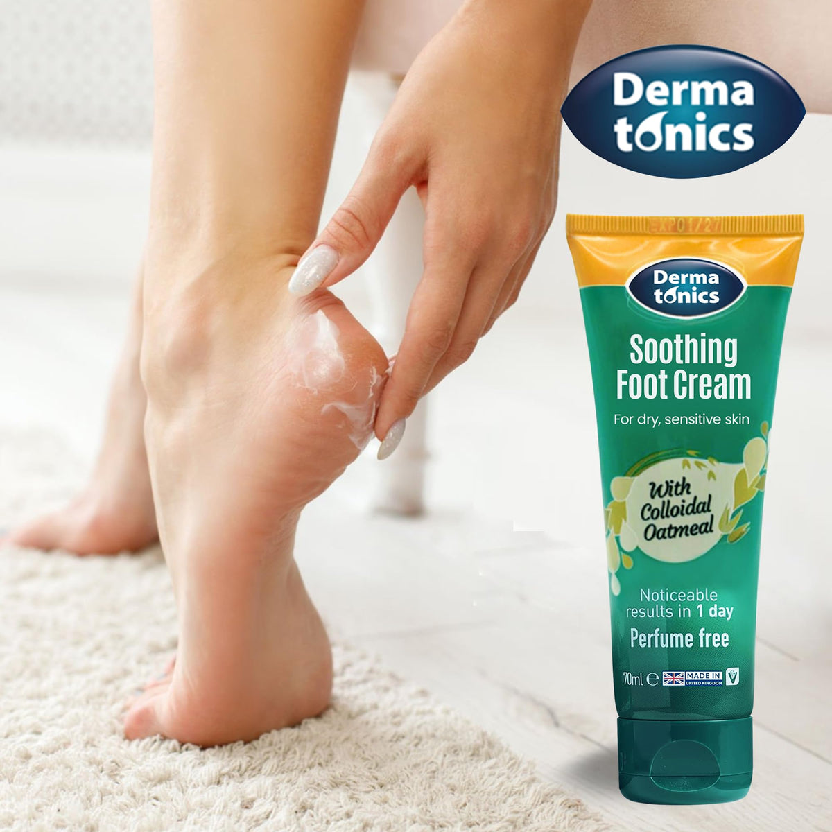 Dermatonics Soothing Foot Cream with Colloidal Oatmeal, 70ml