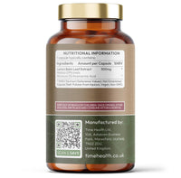 Time Health Lemon Balm Leaf Extract - Min. 5% Rosmarinic Acid - Vegan - No Fillers, Binders or Flow Agents - Pullulan - 60 Capsules