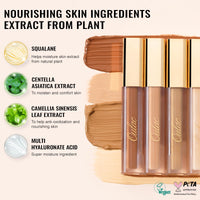 Oulac Concealer Full Coverage, Concealer for Dark Circles, Hydrating Concealer Infused with Hyaluronic Acid, Vegan Concealer 3.8ml, Shade: N1 Vanilla