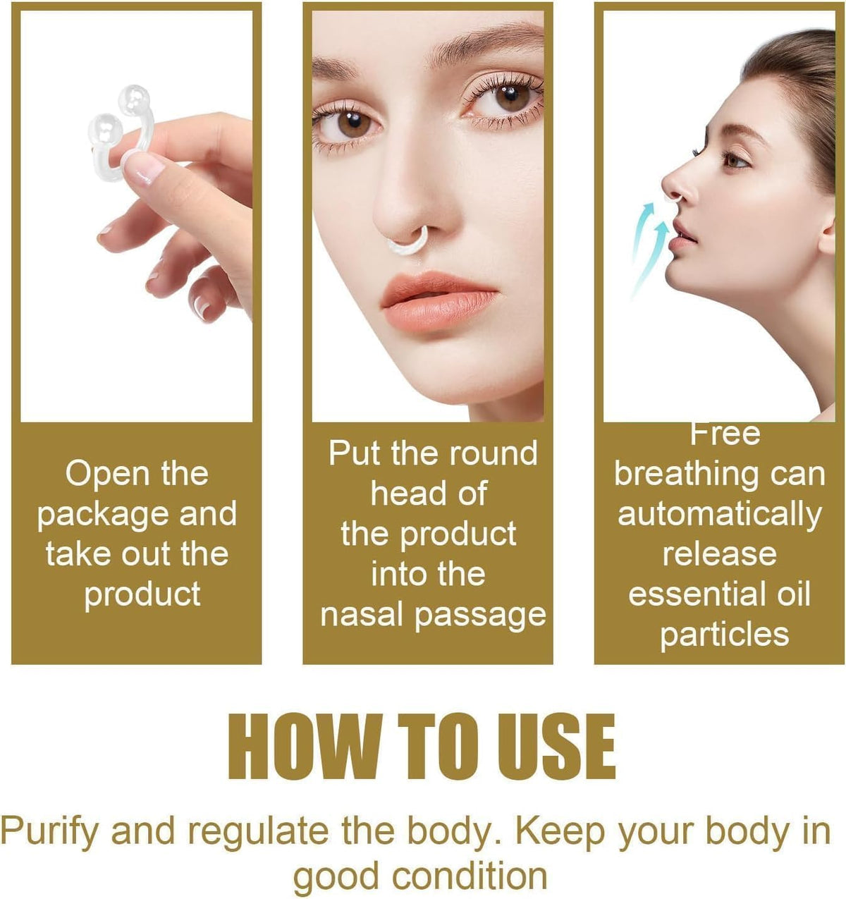 Generic Bee Venom Lymphatic Drainage Nose Ring, Bee Venom Lymphatic Drainage Nose Ring, Firming Essential Oil Ring, Slim Nose Ring for Women and Men (7psc)