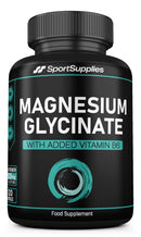 SS Sport Supplies Magnesium Glycinate Supplements 1500mg & Vitamin B6-120 High Strength Capsules - 1500mg of Magnesium Providing 315mg Elemental Magnesium (Bisglycinate) - Pure Active Ingredient