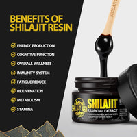 Ymoneyrat Himalayan Pure Natural Shilajit Resin 50g - 3 Months Supply, Gold Grade 100% Pure, Immune System & Vitality Booster, for Men and Women