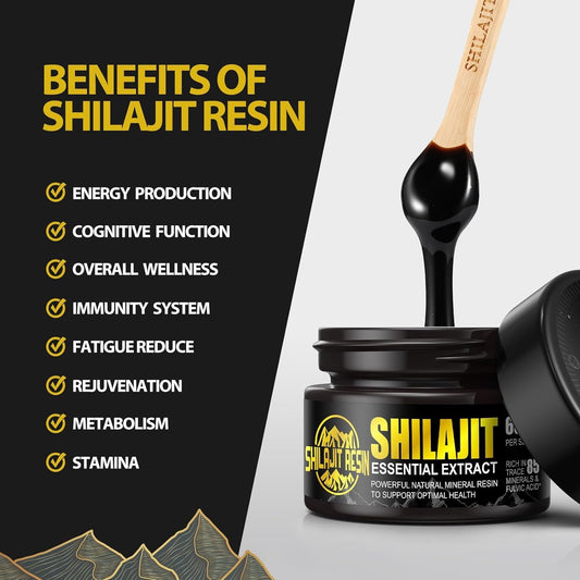 Ymoneyrat Himalayan Pure Natural Shilajit Resin 50g - 3 Months Supply, Gold Grade 100% Pure, Immune System & Vitality Booster, for Men and Women