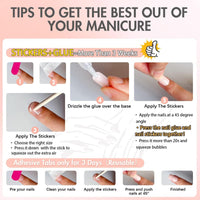 EONFAVE Almond False Nails - 30Pcs French Tip False Nails Oval - Nude Natural French Style Almond Press on nails - Medium Length Glossy Full Cover Glue on Nails - Removable Nail DIY Nail Art