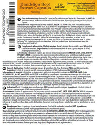 optimum-fx Dandelion Root Extract Capsules 500 mg 120 Capsules