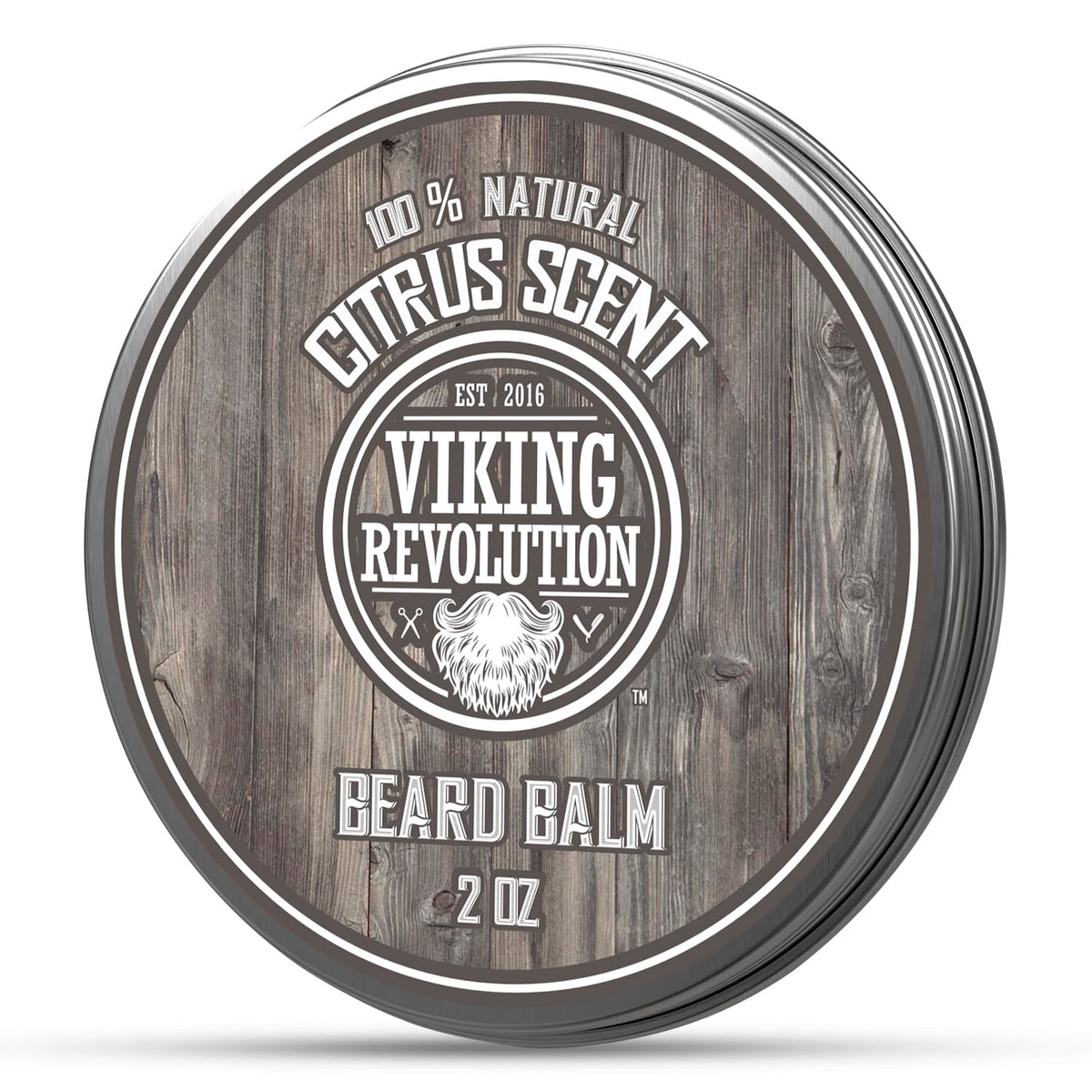 VIKING REVOLUTION Viking Revolution - Beard Balm - Natural Beard Balm For Men With Argan & Jojoba Oils- Styles, Strengthens & Softens - Beard Wax - Gifts For Men - Citrus - 57 g