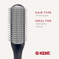 KENT Kent for Men Range Half Radial for Thick/Long Hair