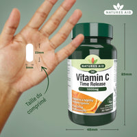 natures aid Natures Aid Vitamin C, Time Release 30 Tablets, 1000 mg (with Citrus Bioflavonoids, Slow Release, for the Normal Function of the Immune System, Vegan Society Approved, Made in the UK)