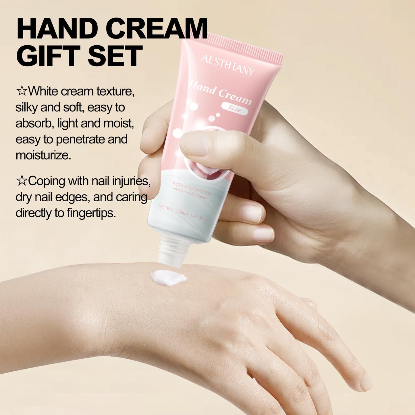 OKADY O'KADY Travel-Sized Hand Cream Gift Set, 3 Pack Moisturizing Formula with Shea Butter & Vitamin E, Lightweight Non-Greasy Fast Absorption, for Women & Men, Valentines Day Gifts