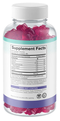Natural BioScience Magnesium Citrate Gummies | 180 Magnesium Supplements - 100mg of Magnesium Citrate per Serving | Raspberry Flavoured - Suitable for Adults & Children | Sugar Free, Non-GMO & Vegan