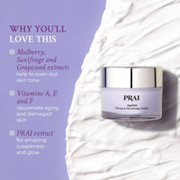 PRAI Ageless Throat & Decolletage Creme (50ml) with Shea Butter and Hyaluronic Acid for Long Lasting Hydration