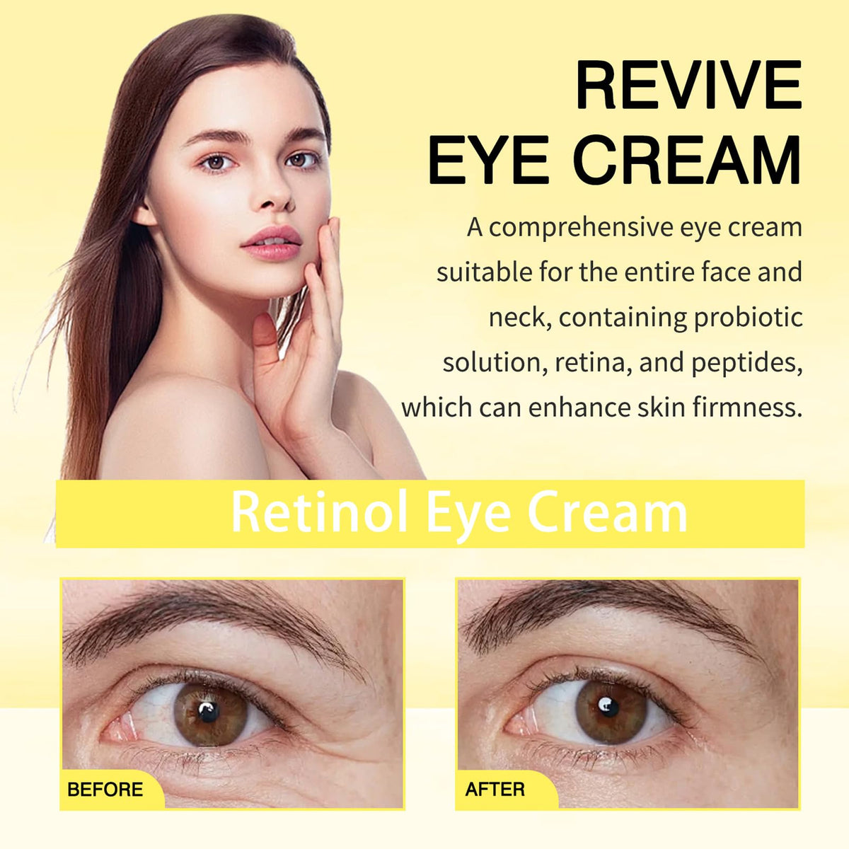 MEITREND Retinol Eye Cream,Under Eye Cream for Dark Circle & Fine Lines,Hydrating