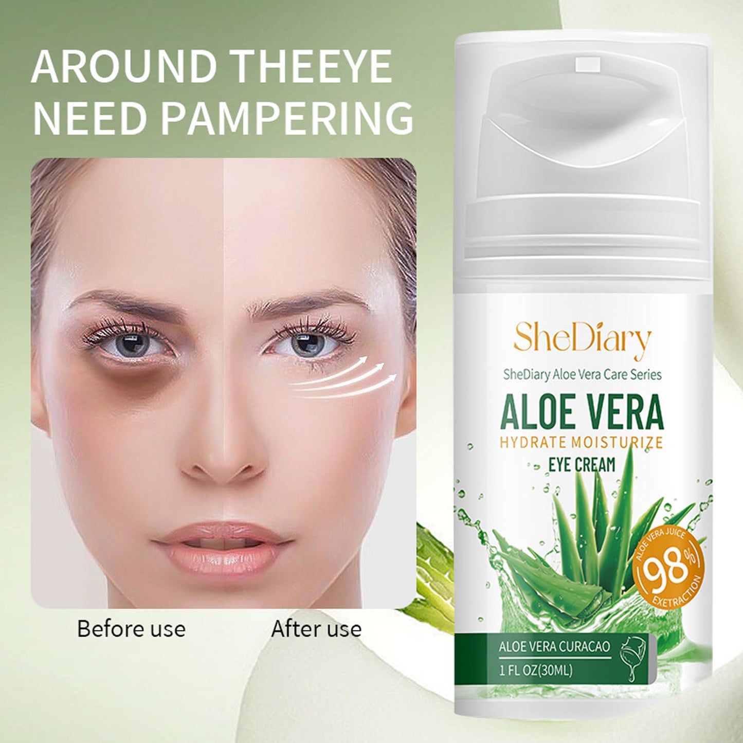 EONFAVE Skincare Gift Set Women - Skin Care Sets & Kits - Pamper Gifts for Women - Beauty Skincare with Aloe Vera Extracts - Cleanser - Toner - Eye Cream - Face Cream(4PCS ALOE VERA)