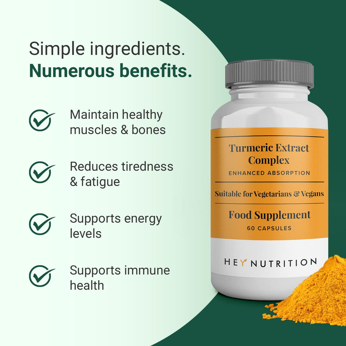 Theonia Turmeric Extract Complex - Vitamin D3 & C, Black Pepper Extract - Support Muscle & Joint Relief - Maximum Potency & Enhanced Absorption - UK Manufactured - 3 Pack - 180 Vegan Capsules