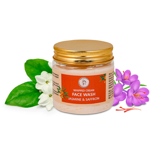 AATMANA Face Wash Jasmine & Saffron | Hydrating Face Wash for Sensitive Skin, Removes Makeup & Gently Cleanses Without Over Drying -100 Grams